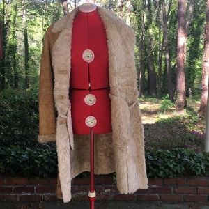 Express Tan Shearling Coat